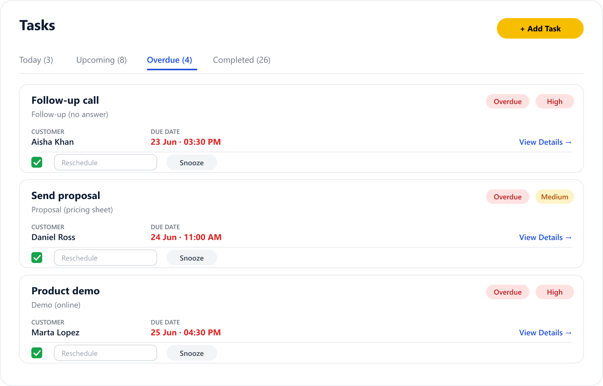 Follow-up & Task Management